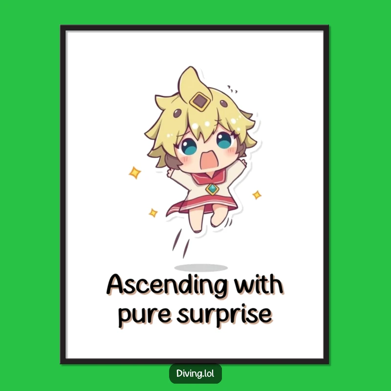 Free Printable Startled Ascender Wall Art - Funny Surprise Downloadable Art