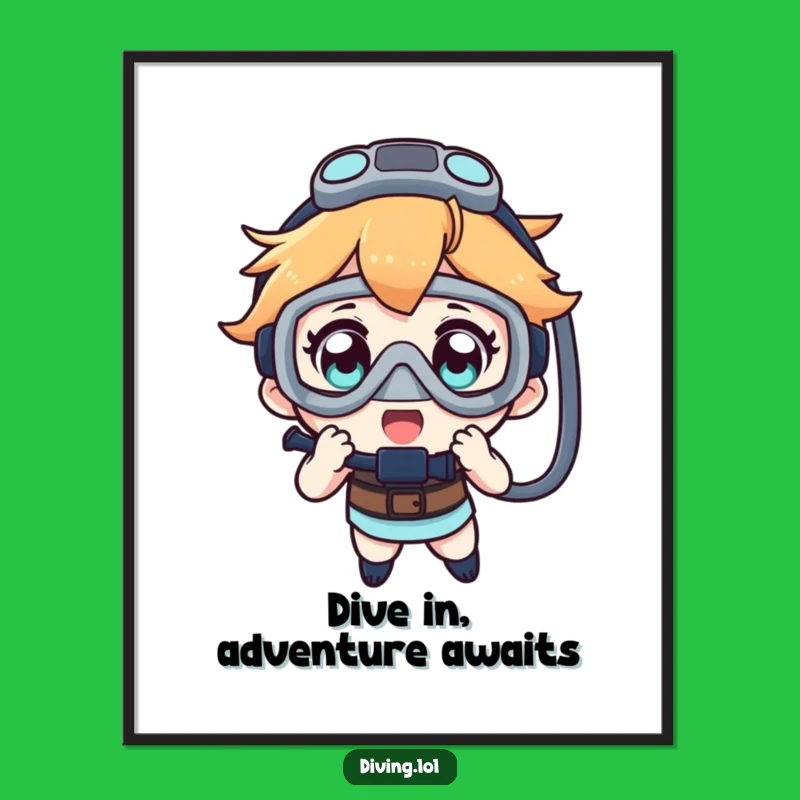 Funny Free Printable Wall Art: Wonder Diver, Amazing Downloadable Decor!