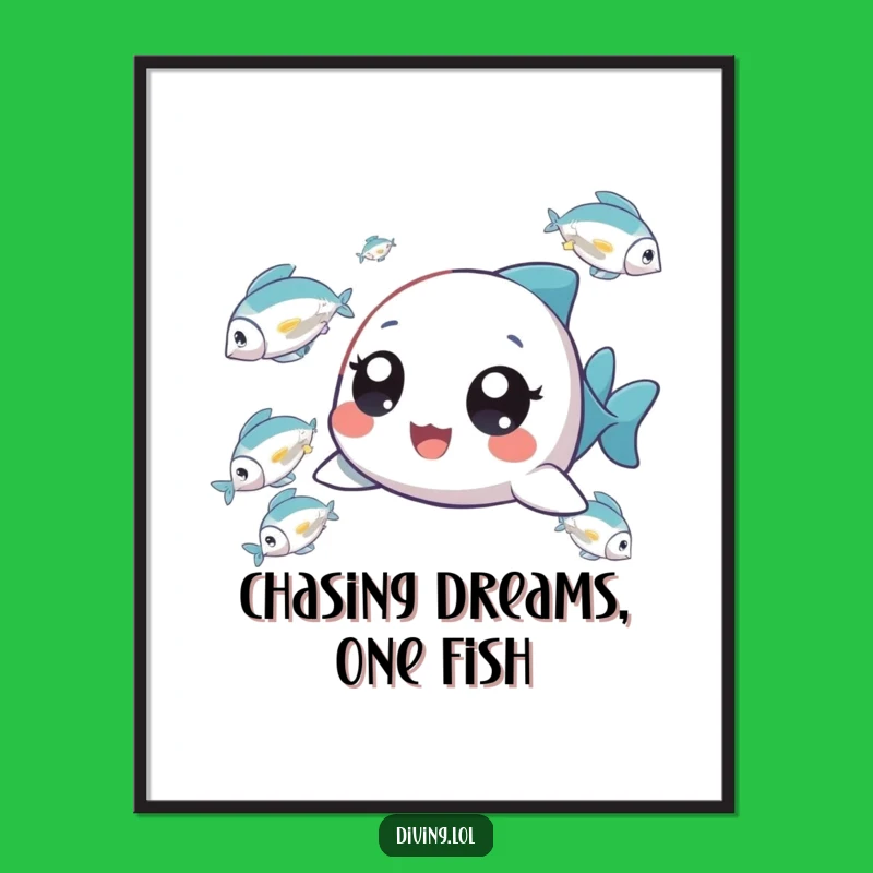 Free Printable Fish Chaser Wall Art: Whimsical Downloadable Decor for Happy Vibes