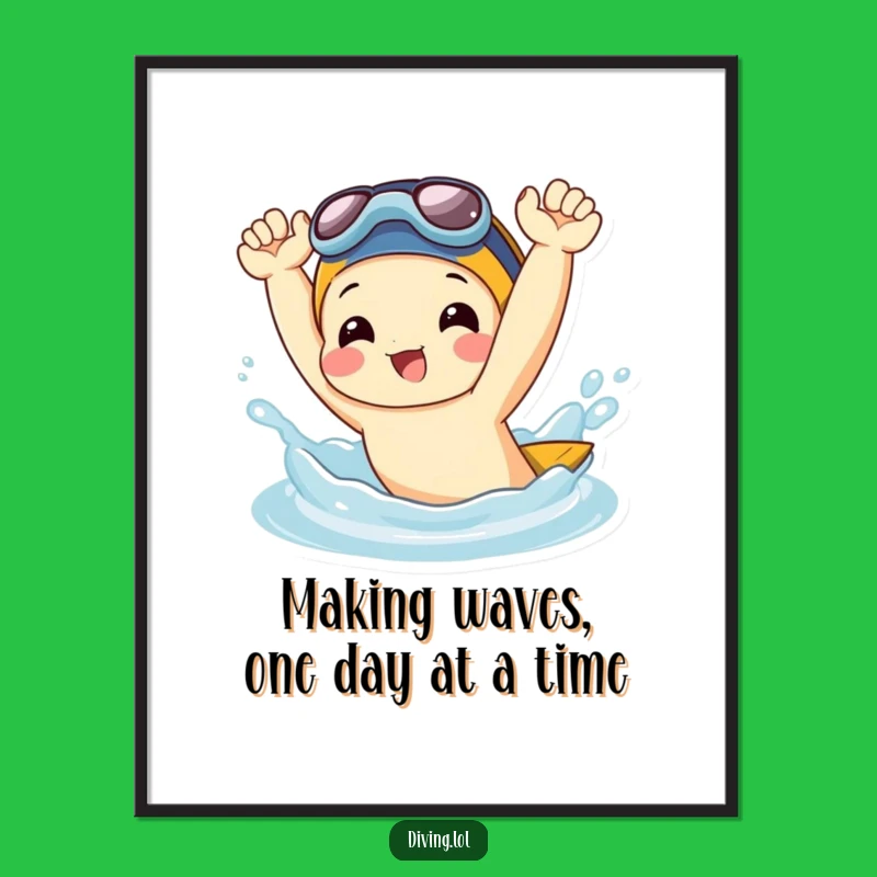 Free Printable Wall Art: Funny Flipping Character Splash - Hilarious Home Decor Gift