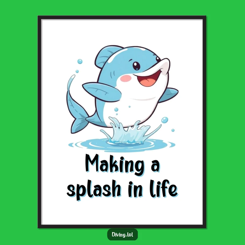 Free Printable Wall Art: Splashing Character for Energetic and Aquatic Decor