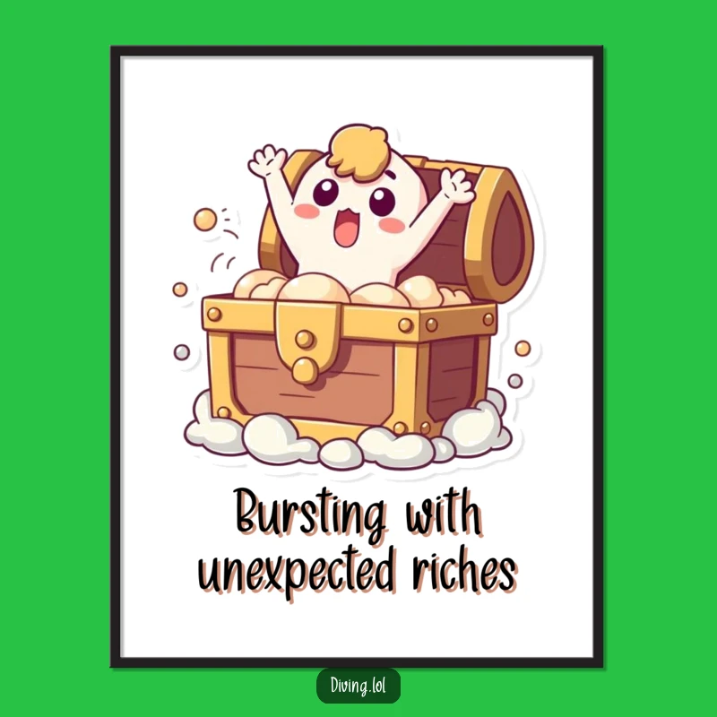 Free Printable Wall Art: Surprised Treasure Burst Funny Downloadable Art Gift