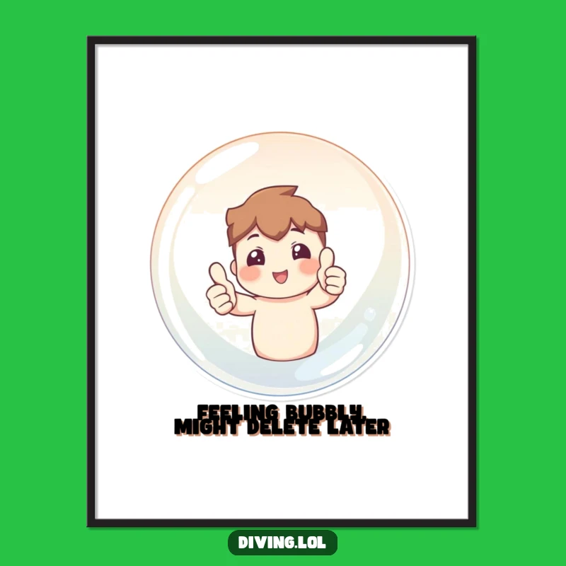 Free Printable Wall Art: Thumbs Up Bubble, Humorous Downloadable Decor