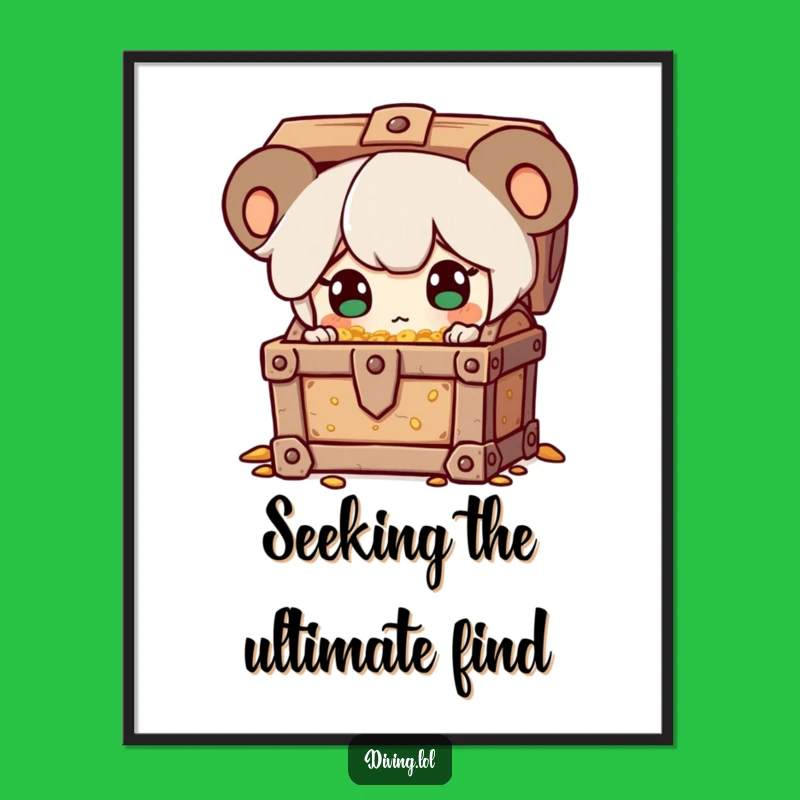 Free Printable Wall Art: Treasure Surprise Discovery, Humorous Downloadable Decor