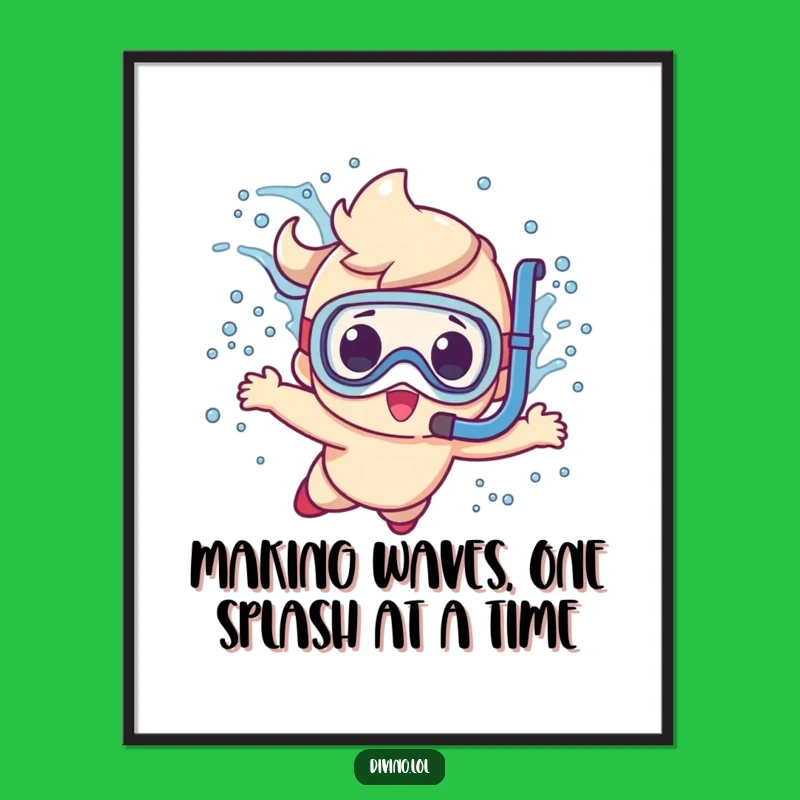 Funny Free Printable Wall Art: Character's Big Splash Decor, DIY Downloadable Art!