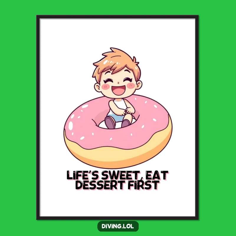 Funny Free Printable Wall Art: Donut Rider Joy!