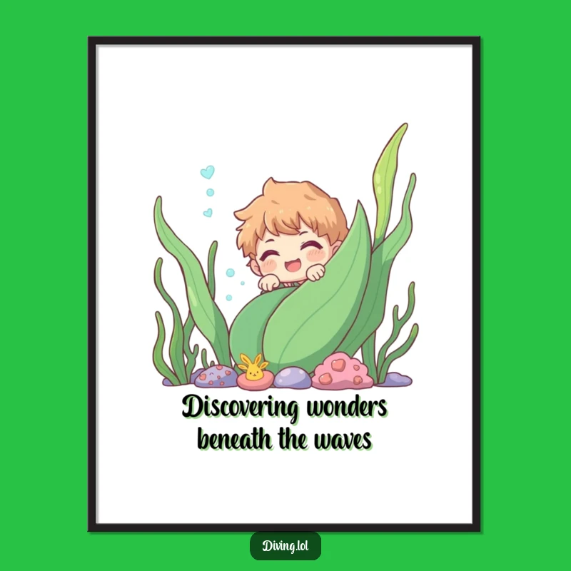 Funny Free Printable Wall Art: Underwater Peek Downloadable Decor!