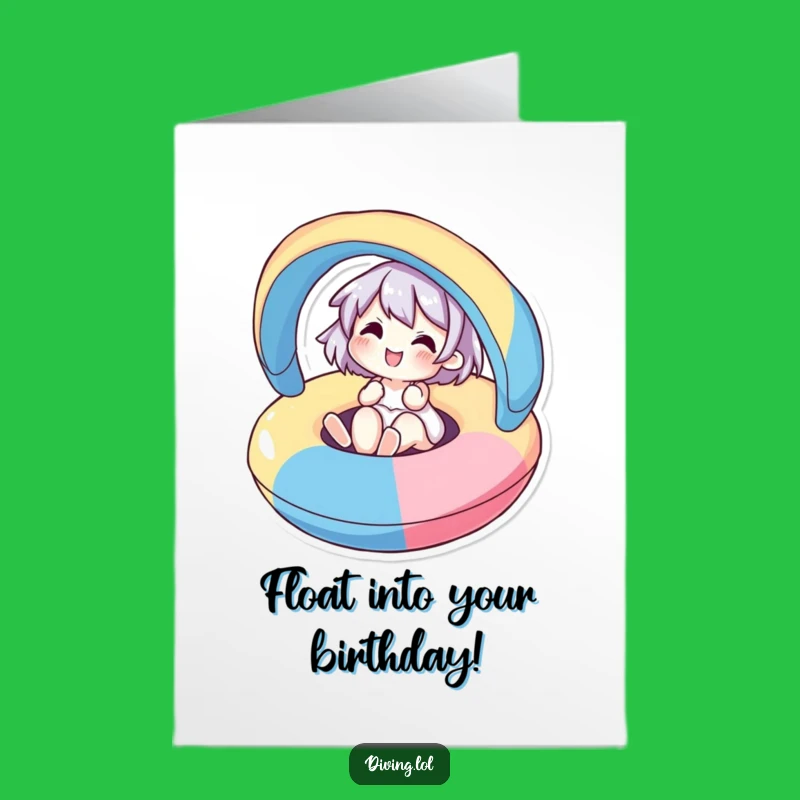 Free Printable Birthday Card: Joyful Inflatable Character for a Relaxed Downloadable Gift