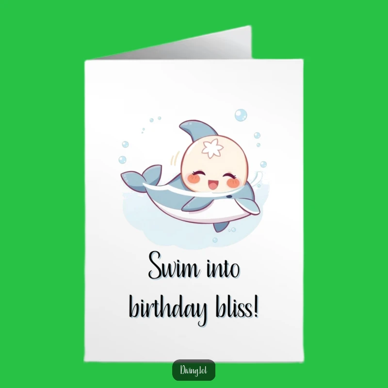 Free Printable Birthday Card: Funny Creature & Dolphin Fun, Perfect DIY Gift!