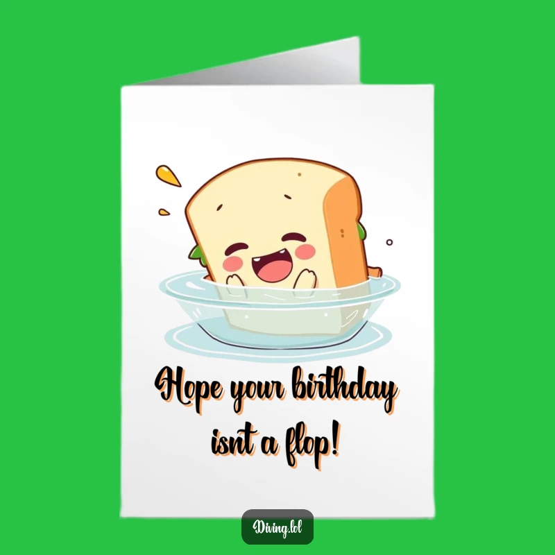 Free Printable Sandwich Birthday Card: Funny Belly Flop Greeting Funny Downloadable Gift