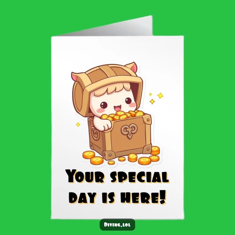 Free Printable Birthday Card: Rich Character Treasure - Funny Downloadable Gift Idea