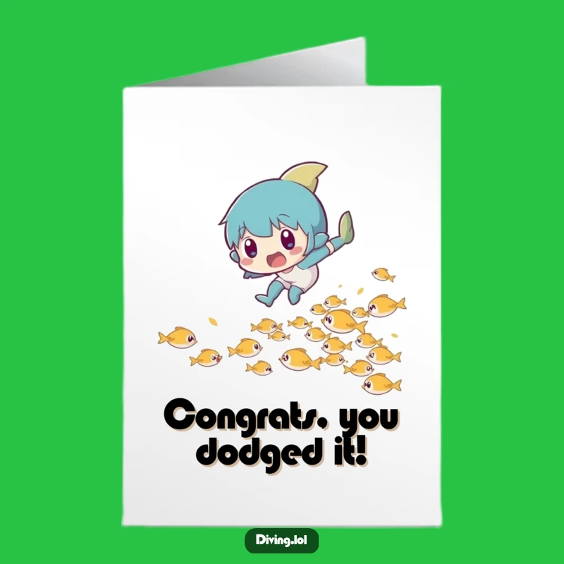 Free Printable Congrats Card: Fish Escape Artist, Clever Downloadable Gift!