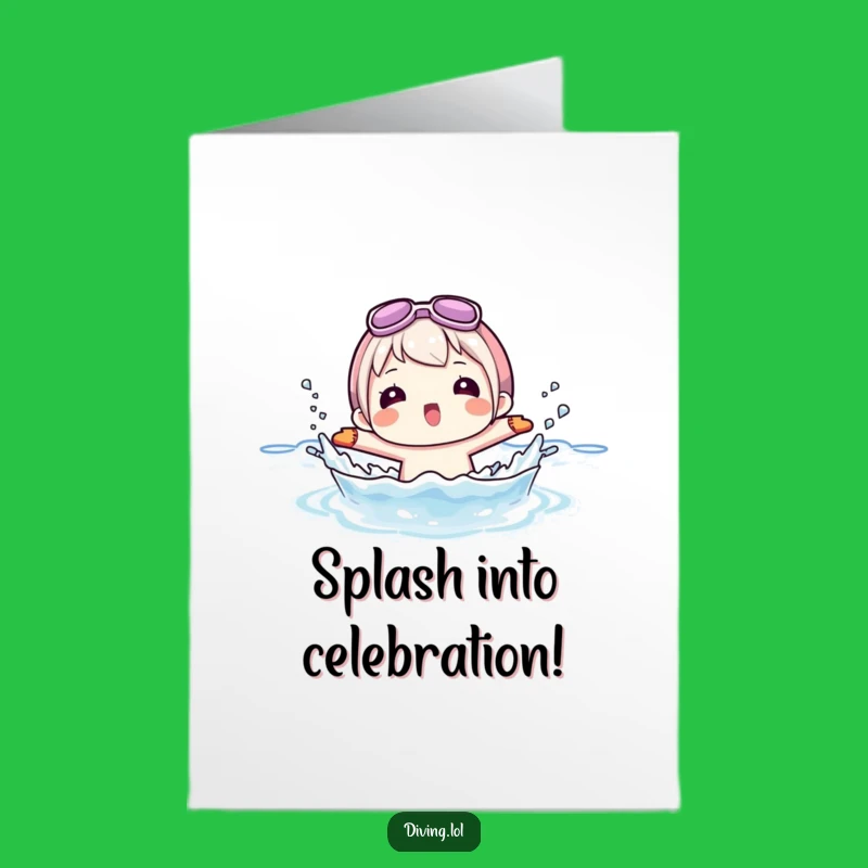 Free Printable Congrats Card: Flippers Character Splashing Success for a Downloadable Gift