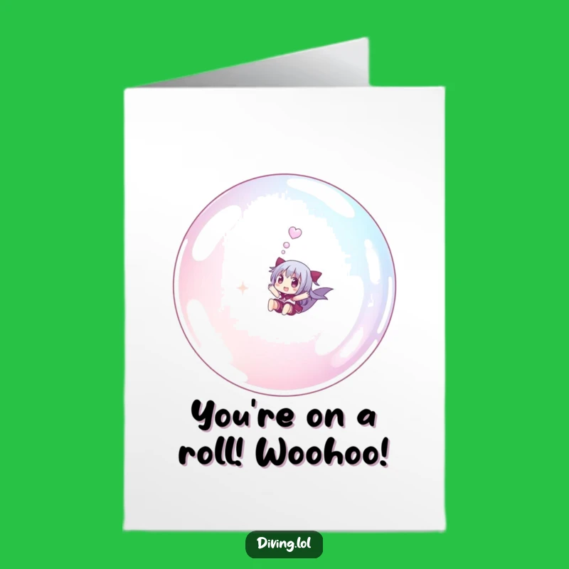 Free Printable Congrats Card: Funny Bubble Rider's Success, Perfect DIY Gift!