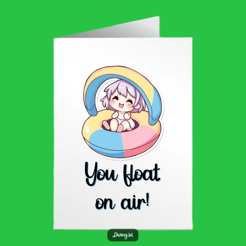 Free Printable Congrats Card: Joyful Inflatable Character for a Chill Downloadable Gift