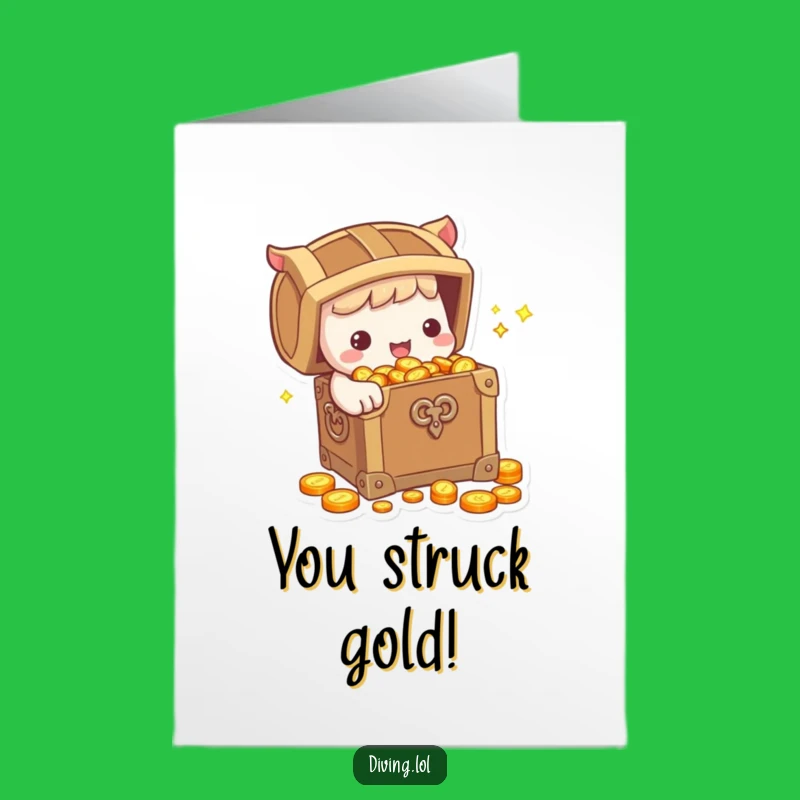 Free Printable Congrats Card: Rich Character Treasure - Funny Downloadable Surprise