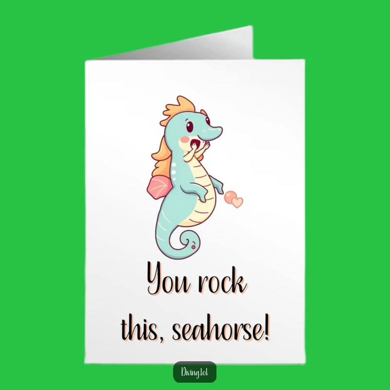 Free Printable Congrats Card: Seahorse Ride Congratulations Funny Gift Downloadable