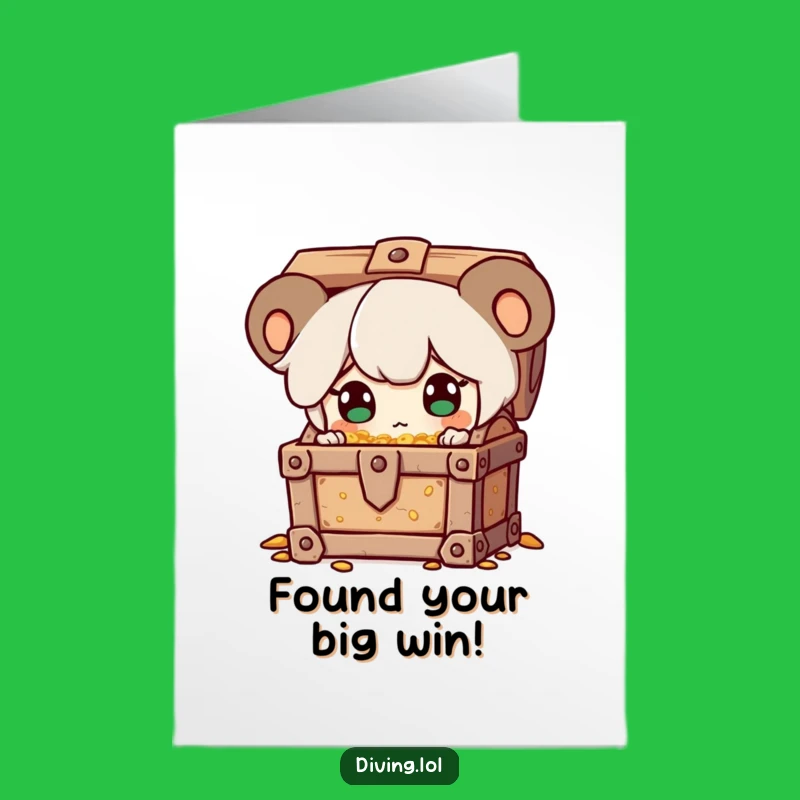 Free Printable Congrats Card: Treasure Surprise, Downloadable Achievement Greeting