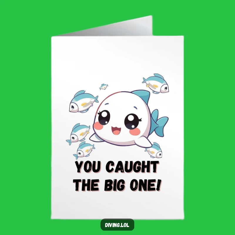 Free Printable Fish Chaser Congrats Card: Delightful Downloadable Gift for Success