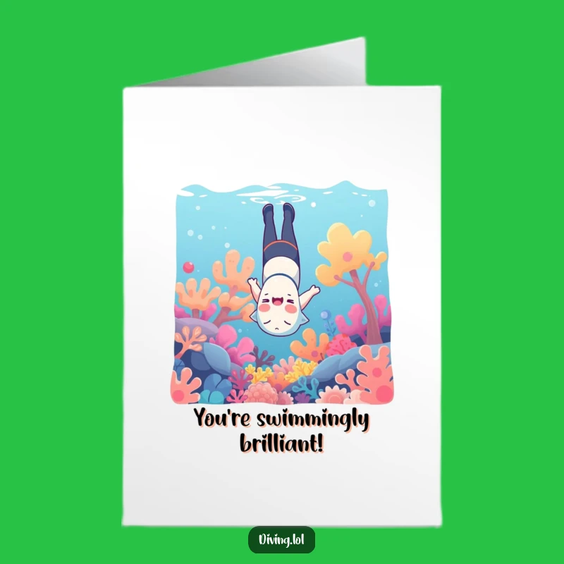 Free Printable Underwater Congrats Card: Funny Giggling Celebration Downloadable