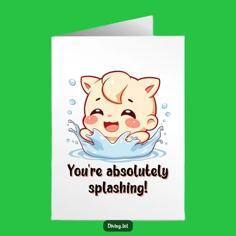 Free Printable Splashy Congrats Card - Funny Downloadable for Making a Splash