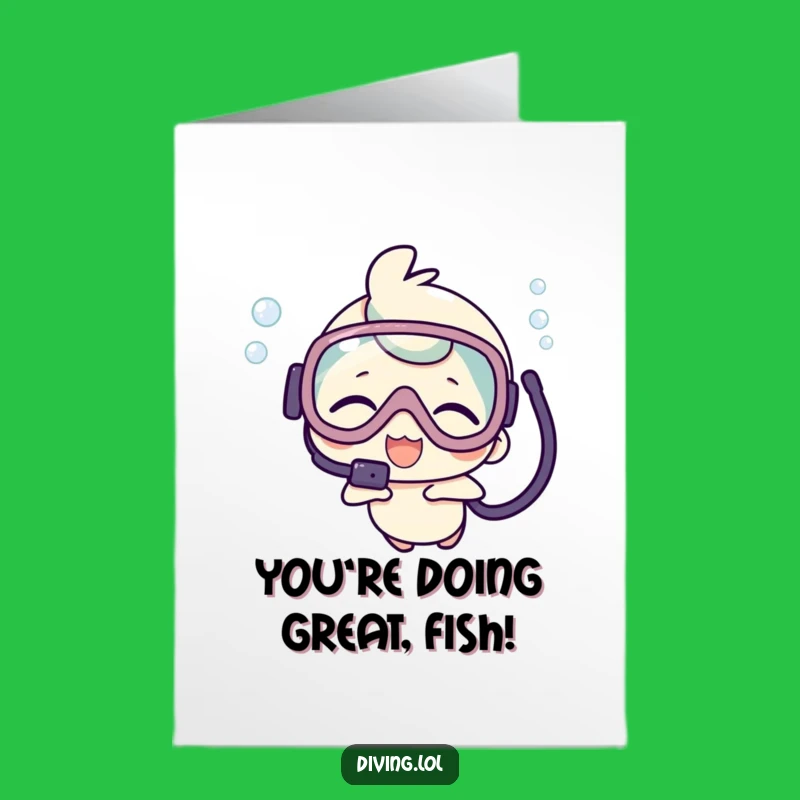 Free Printable Congrats Card: Scuba Kawaii Congratulations Funny Gift Downloadable