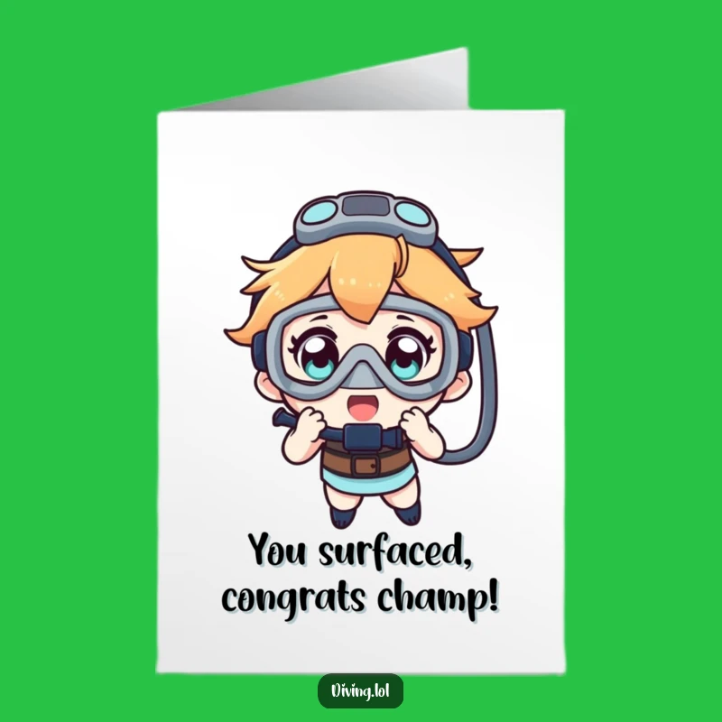 Free Printable Congrats Card: Ocean Explorer, Perfect Digital Downloadable Gift!