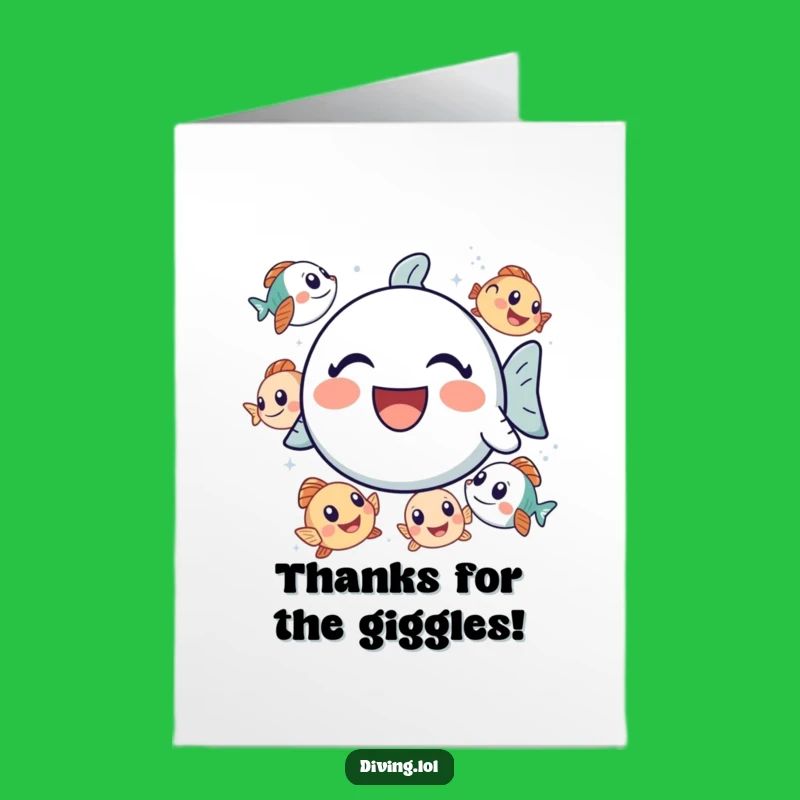 Free Printable Thank You Card: Funny Bubbly Icon's Laughter, DIY Gift!