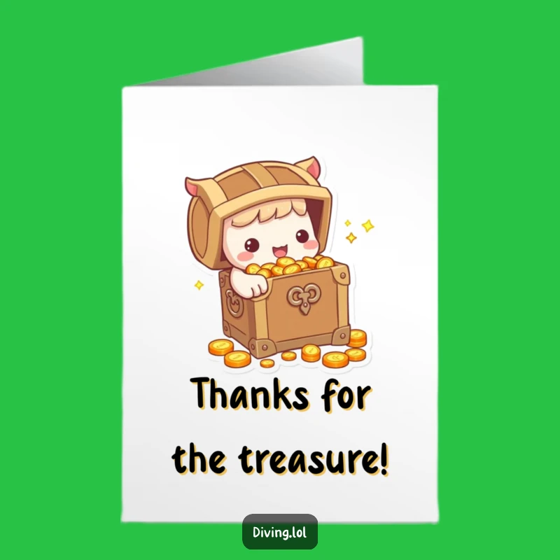 Free Printable Thank You Card: Rich Character Treasure - Funny Downloadable Expresssion