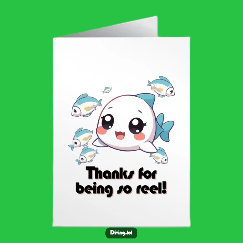 Free Printable Fish Chaser Thank You Card: Joyful Downloadable Gift of Gratitude