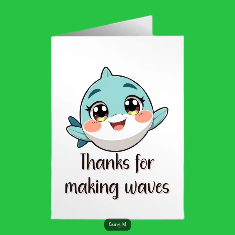 Free Printable Thank You Card: Excited Swimmer, Playful Grin, Downloadable Gratitude Gift