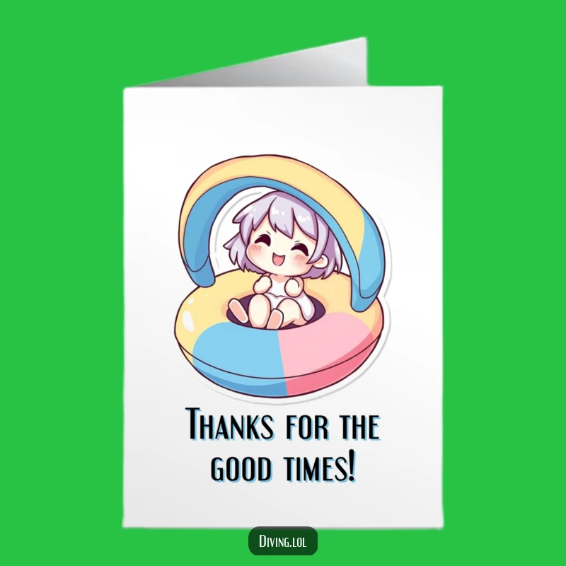 Free Printable Thank You Card: Joyful Inflatable Character for a Relaxed Downloadable Gift