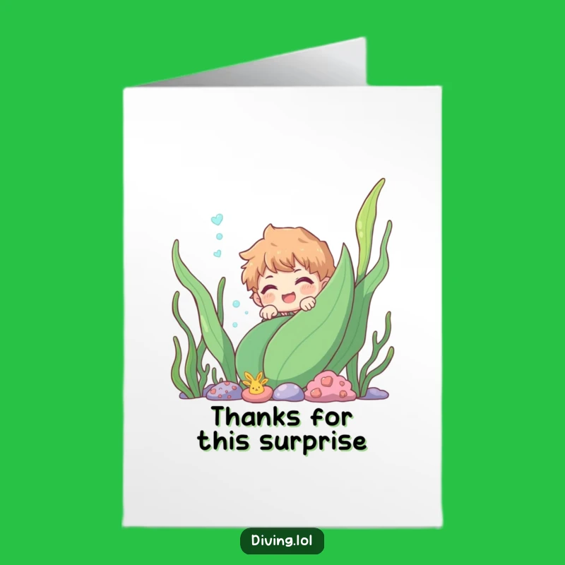 Free Printable Thank You Card: Underwater Peek Expresses Gratitude!