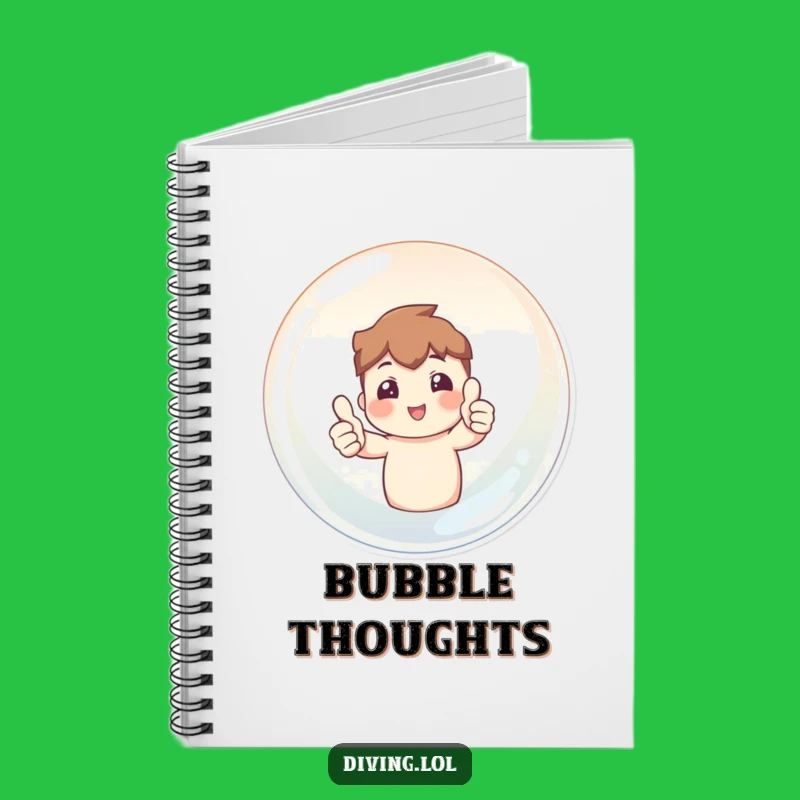 Funny Bubble Notebook - Two Thumbs Up Character, Hilarious Journal Gift