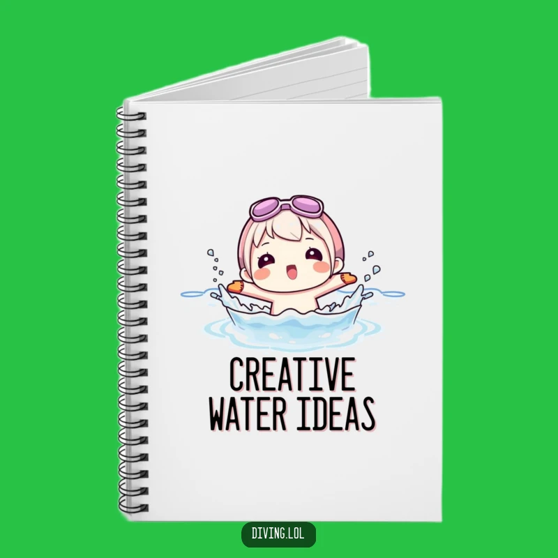 Funny Summer Notebook: Character's Flipping Splash Notes!