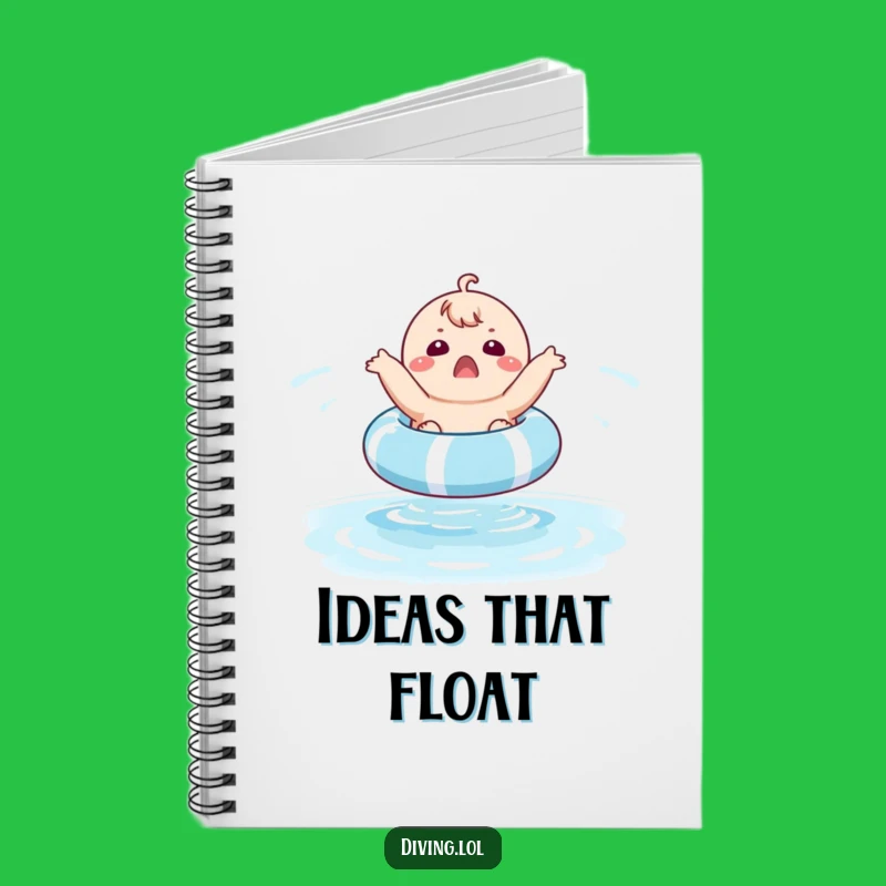 Funny Chubby Pool Float Notebook: Surprised Character Journal, Great Funny Gift
