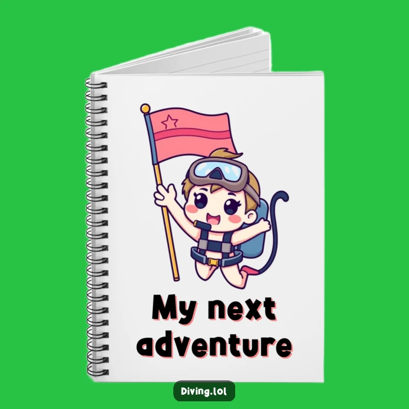 Funny Dive Flag Notebook: Jot Down Adventures from the Deep