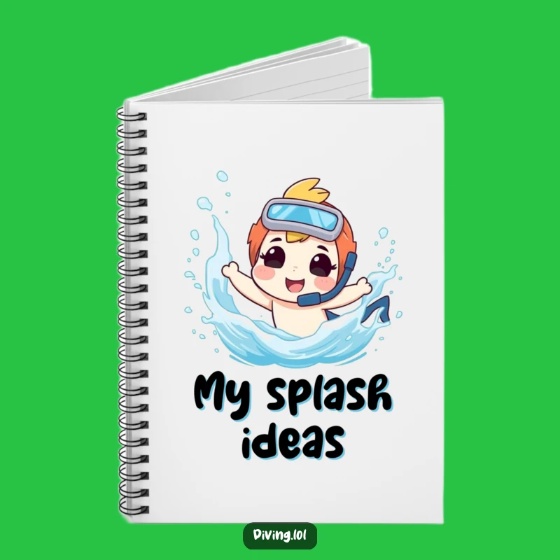Funny Diver Notebook - Playful Splash Journal, Hilarious Gift for Note-Takers