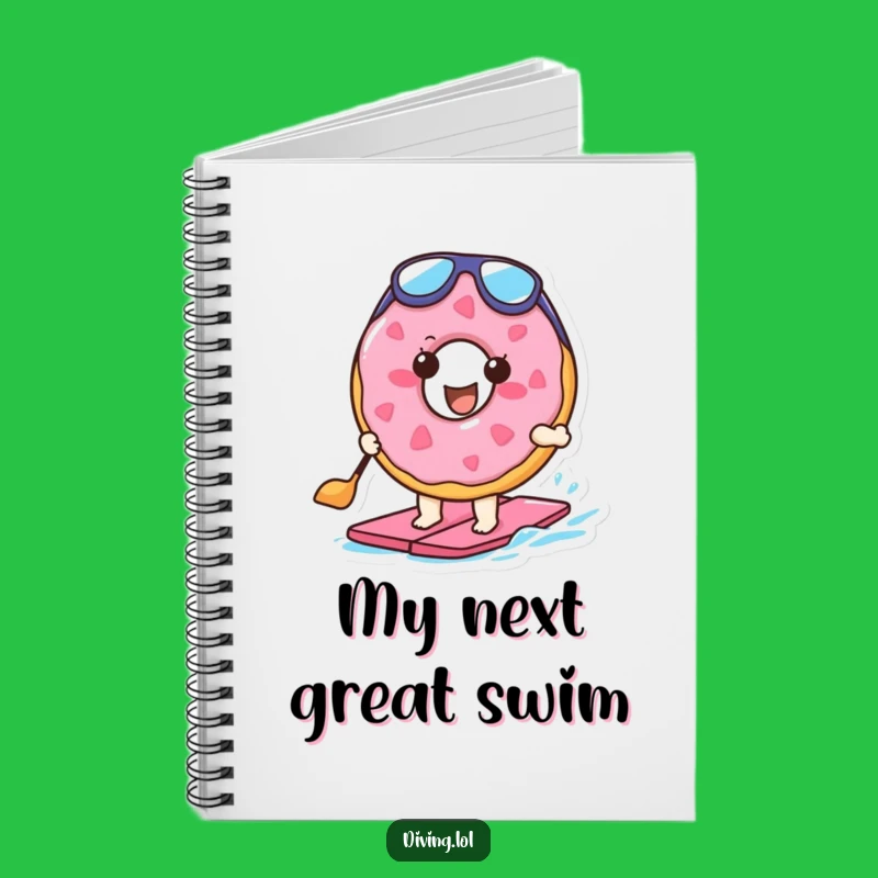 Funny Doughnut Flippers Notebook: Jot Down Ideas with Cheerful Aquatic Fun