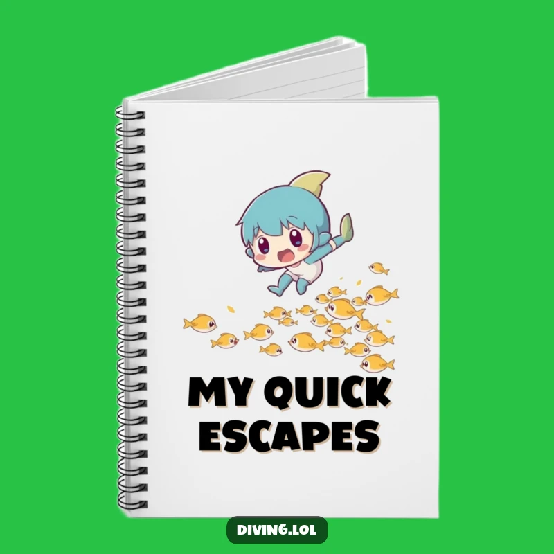 Funny Fish Dodge Leap Notebook - Jot Down Surprising Ideas