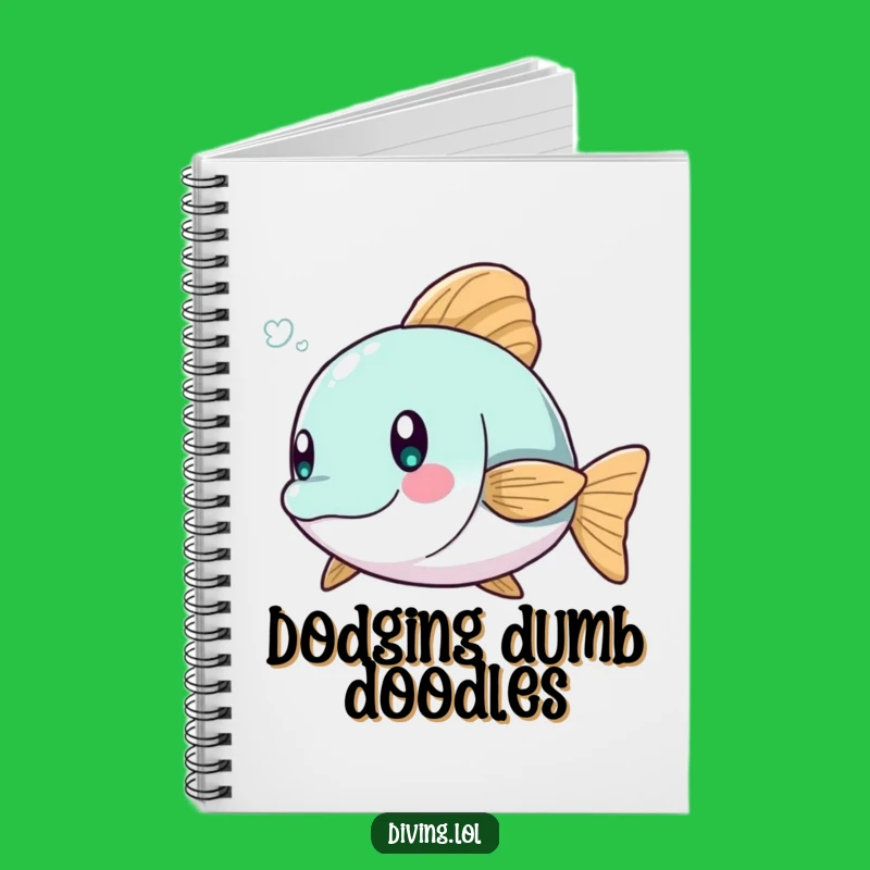 Funny Fish Dodge Notes Notebook - Playful Character Ideas, Clever Funny Gift