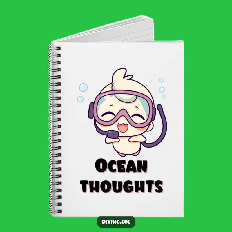 Funny Kawaii Scuba Notebook: Giggling Character's Underwater Ideas Journal Gift