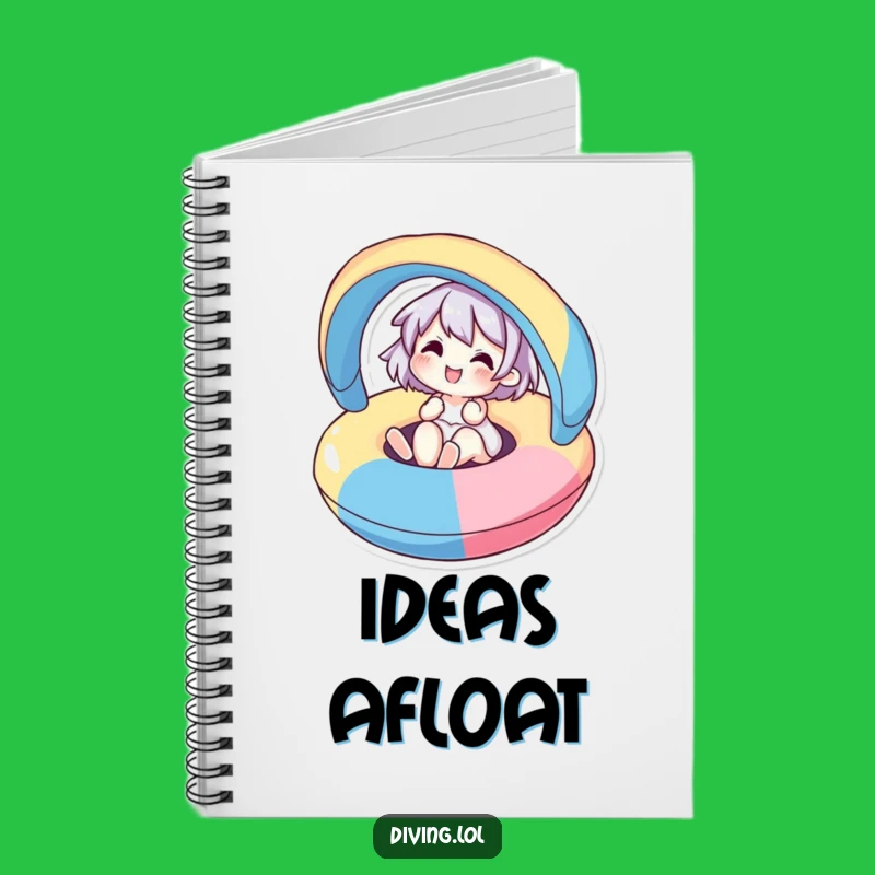 Funny Relaxation Notebook: Floating Character's Joyful Ideas!