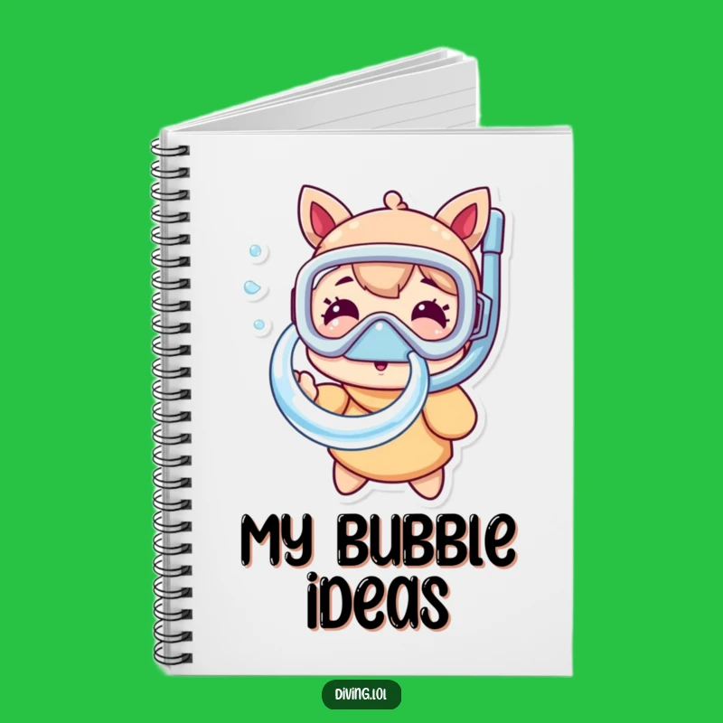 Funny Snorkel Mask Notebook: Jot Down Ideas with a Bubble-Blowing Character, Awesome Funny Gift!