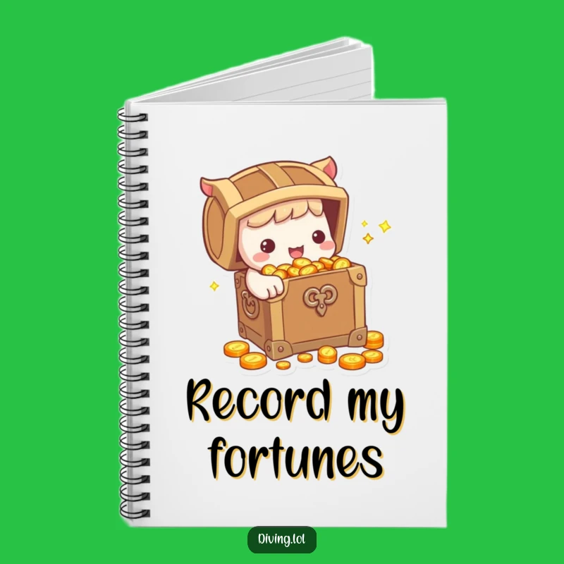 Funny Wealth Notebook: Cute Character With Coins - Hilarious Journal for Your Ideas