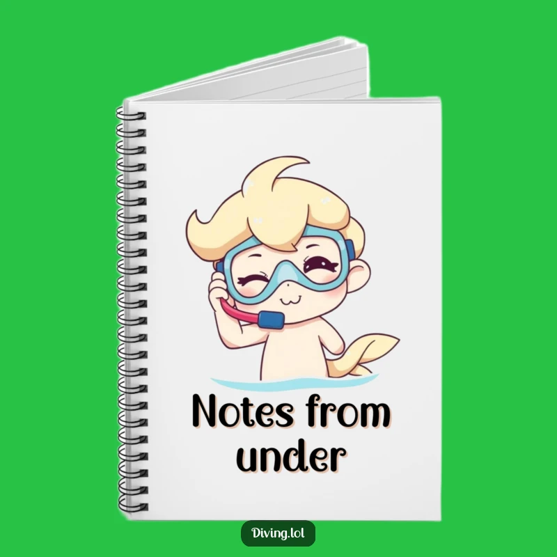 Funny Winking Snorkeler Notebook: Jot Down Notes with a Wink, Great Funny Gift