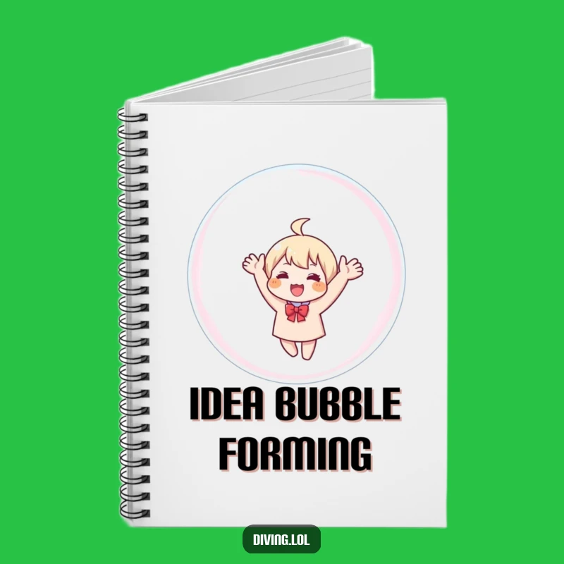 Funny Bubble Thoughts Notebook: Jot Down Ideas with This Hilarious Character's Cheerful Wave