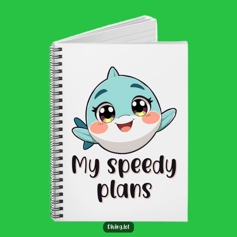 Funny Fast Swimmer Notebook, Character's Rapid Jotting Journal
