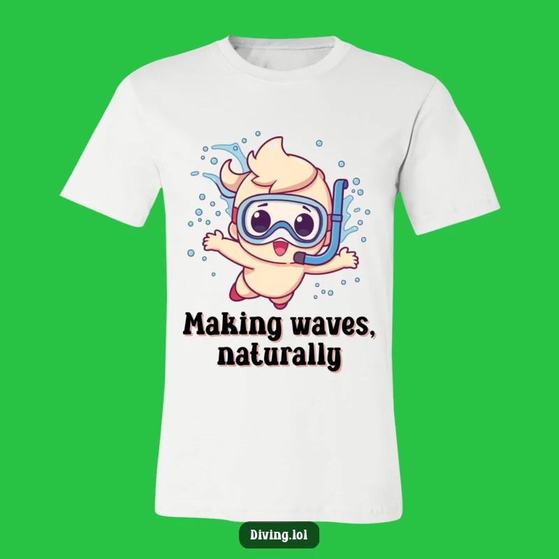 Funny Diving Character T-Shirt: Dive into Fun with This Hilarious Tee