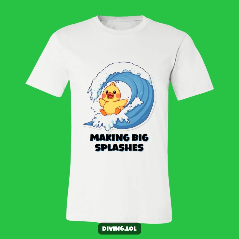 Funny Duck Wave Crash T-Shirt: A Comical Beach Tee, Perfect Funny Gift